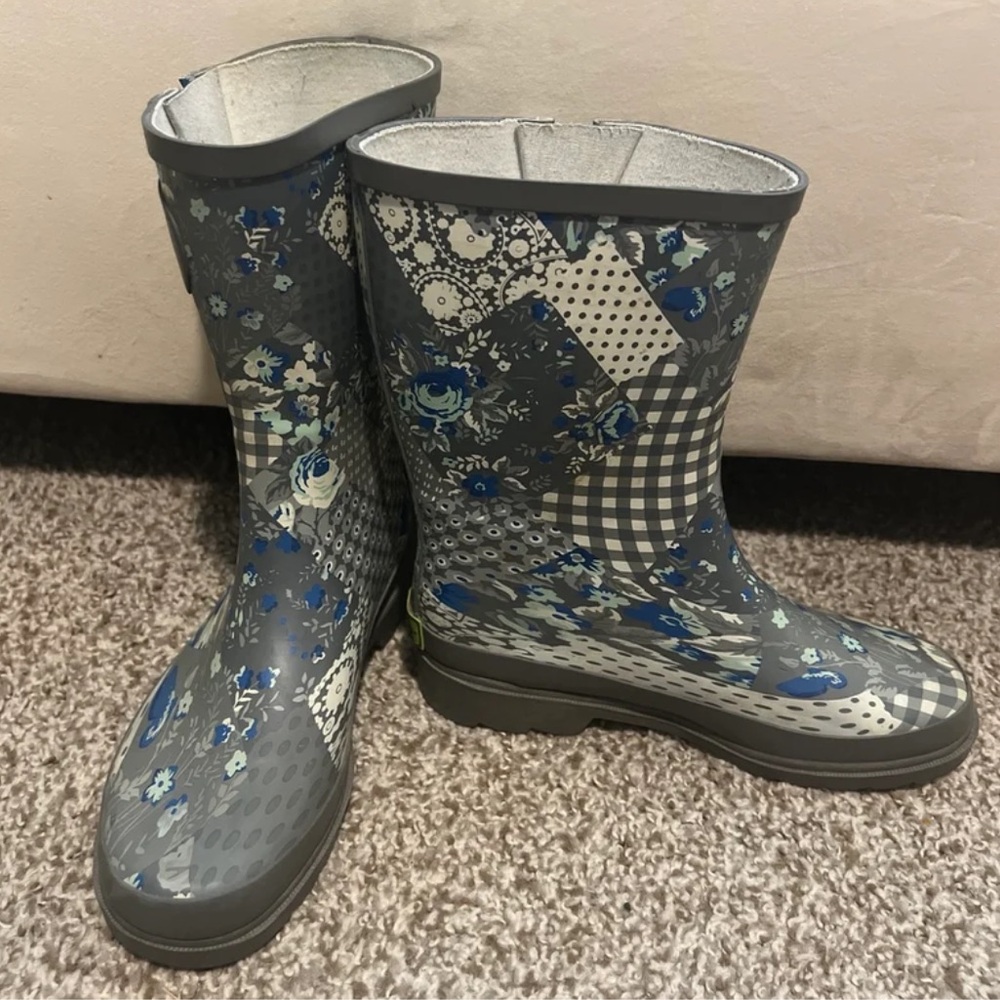 Floral Patchwork Rain Boots